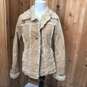 Wilsons leather suede & fur coat